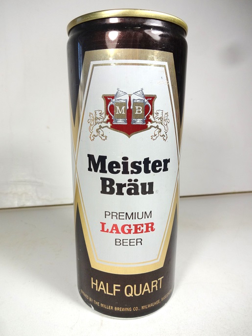 Meister Brau Premium Lager Beer - brown aluminum - 16oz - Click Image to Close